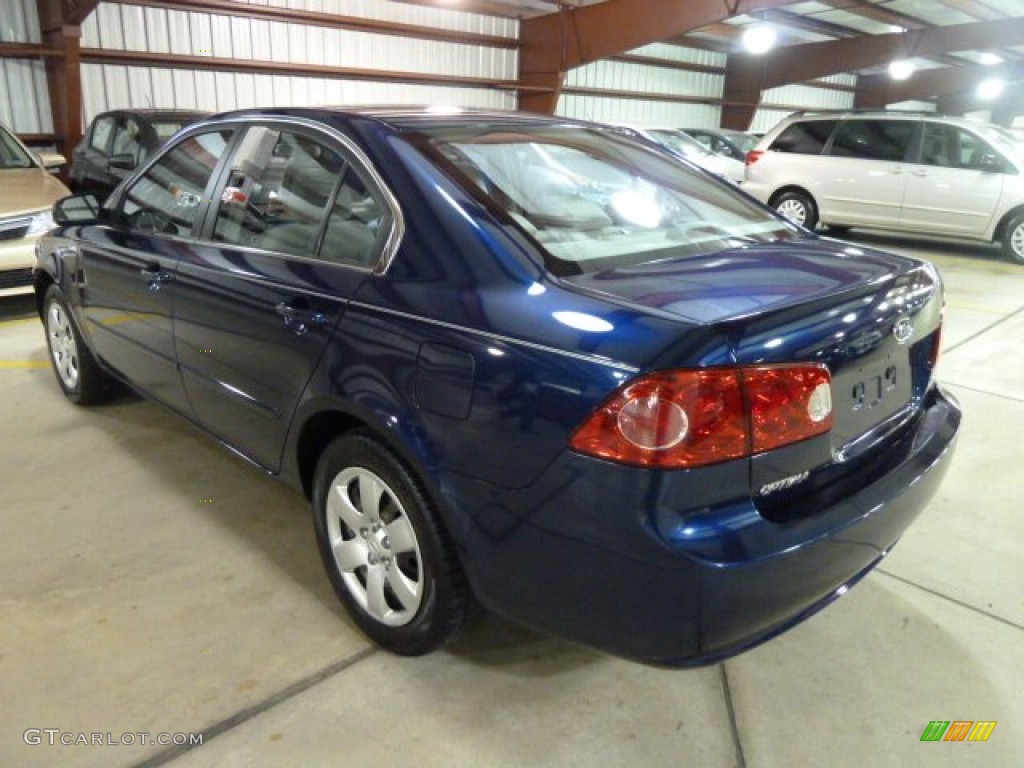 2008 Optima LX - Deep Ocean Blue / Gray photo #2