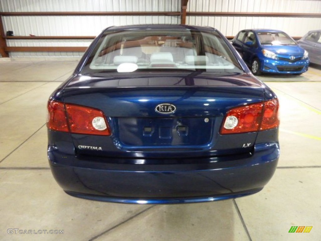 2008 Optima LX - Deep Ocean Blue / Gray photo #3