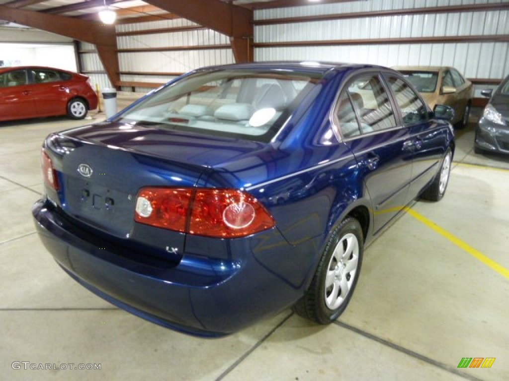 2008 Optima LX - Deep Ocean Blue / Gray photo #4