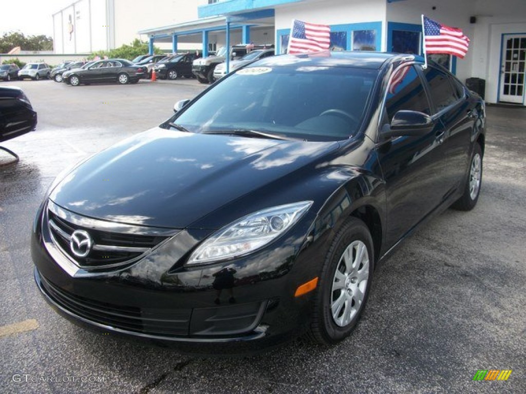 2009 MAZDA6 i Sport - Ebony Black / Black photo #1