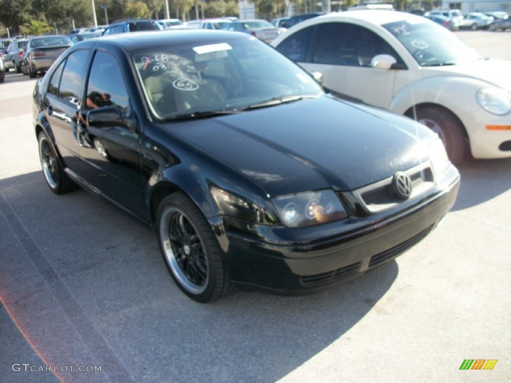 2003 Jetta GLS Sedan - Black / Beige photo #5