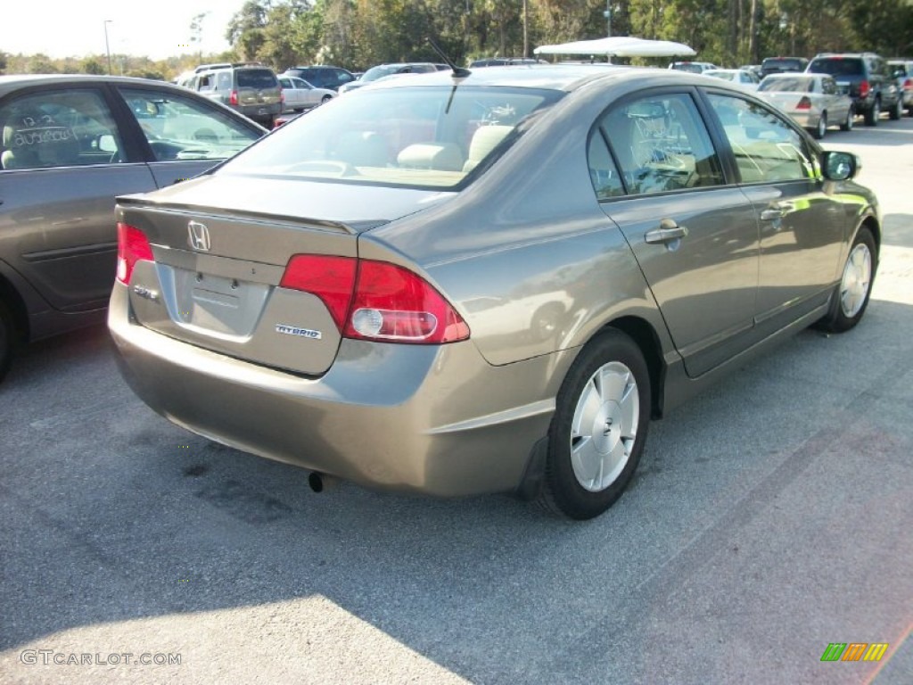 2006 Civic Hybrid Sedan - Galaxy Gray Metallic / Ivory photo #5