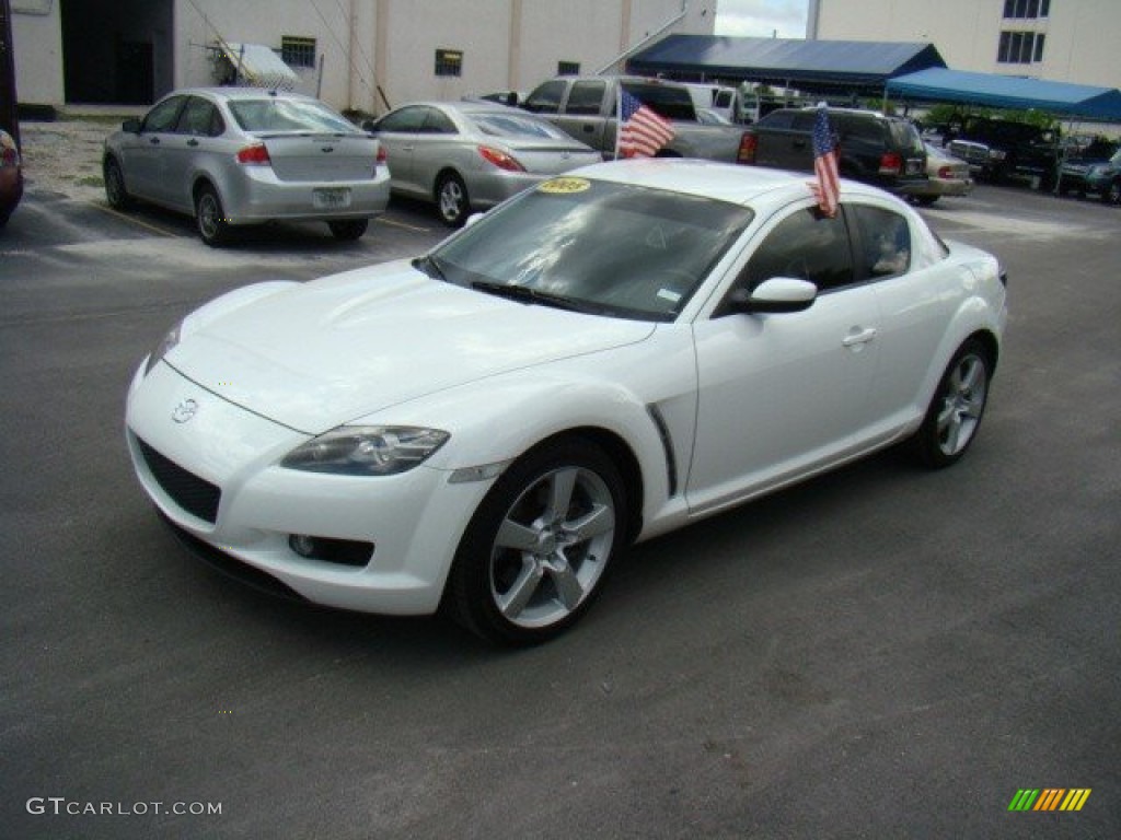 2005 RX-8  - Whitewater Pearl / Black/Chaparral photo #1