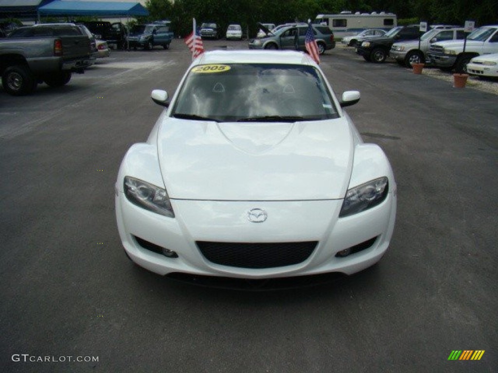 2005 RX-8  - Whitewater Pearl / Black/Chaparral photo #2