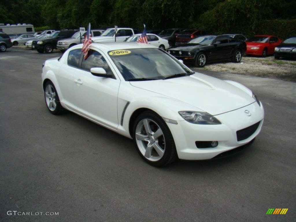 2005 RX-8  - Whitewater Pearl / Black/Chaparral photo #3