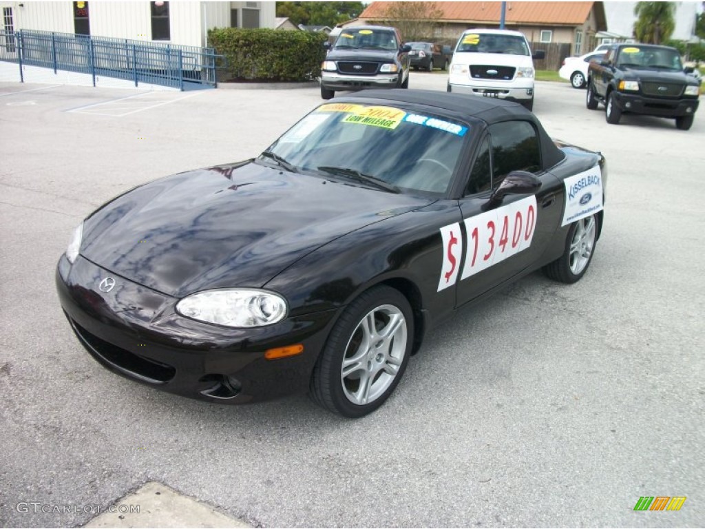 2004 MX-5 Miata Roadster - Black Cherry Mica / Black photo #1