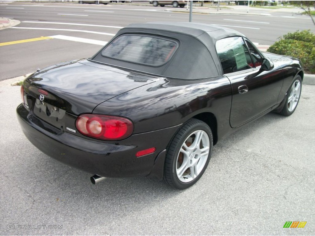 2004 MX-5 Miata Roadster - Black Cherry Mica / Black photo #4