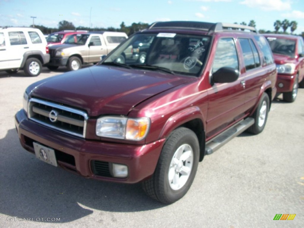 2003 Pathfinder SE - Merlot Red Pearl / Beige photo #1