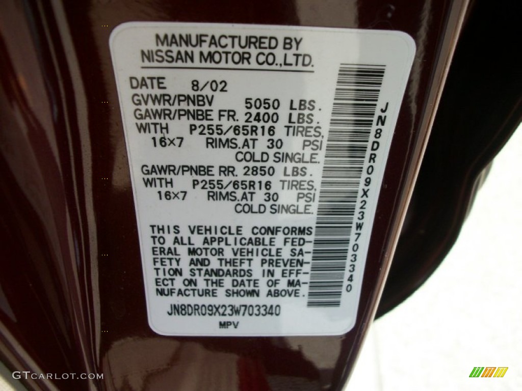 2003 Pathfinder SE - Merlot Red Pearl / Beige photo #19