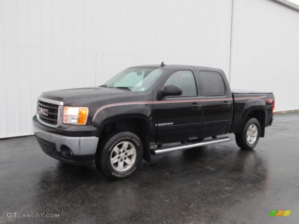 2008 Sierra 1500 SLE Crew Cab 4x4 - Onyx Black / Ebony photo #1