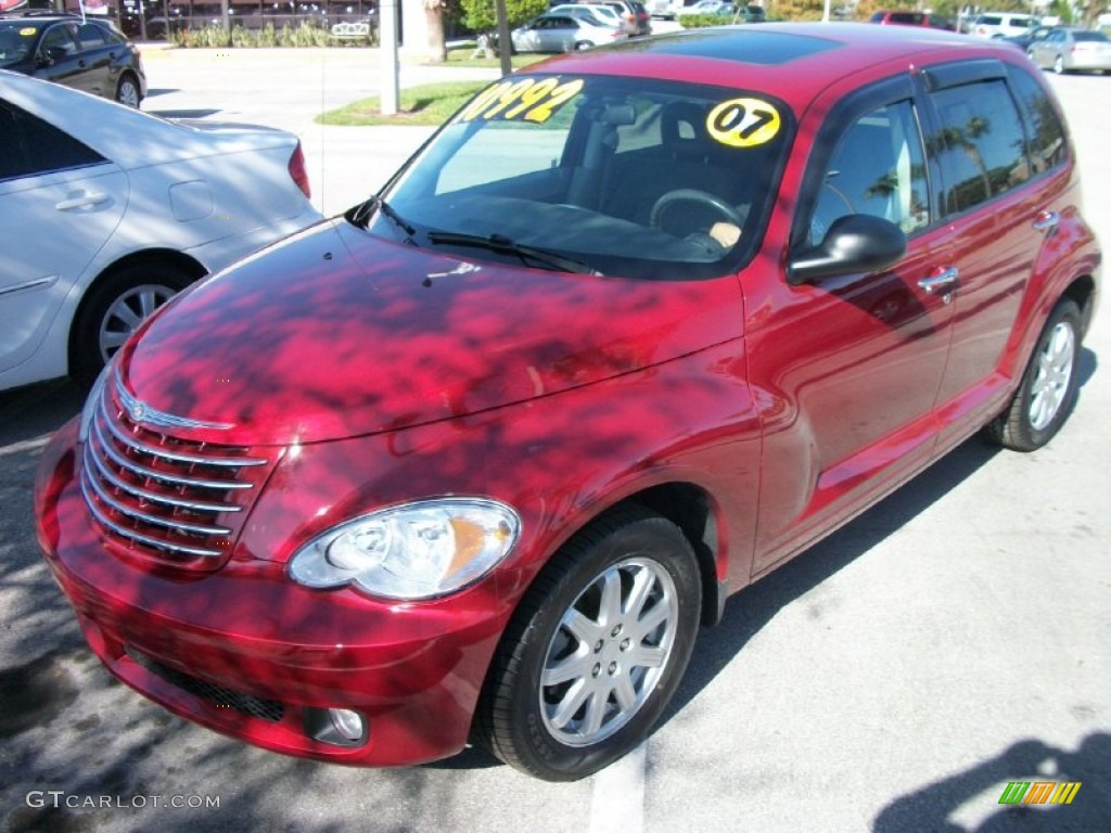 2007 PT Cruiser Limited - Inferno Red Crystal Pearl / Pastel Slate Gray photo #1