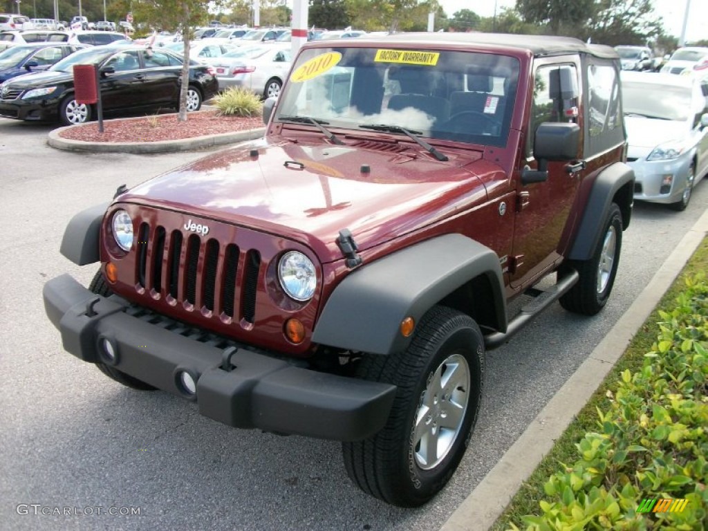 2010 Wrangler Sport 4x4 - Red Rock Crystal Pearl / Dark Slate Gray/Medium Slate Gray photo #1