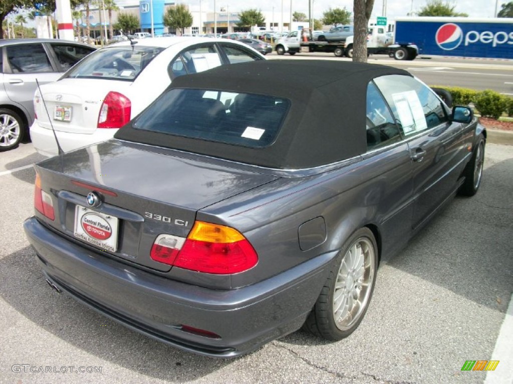 2001 3 Series 330i Convertible - Steel Grey Metallic / Black photo #4