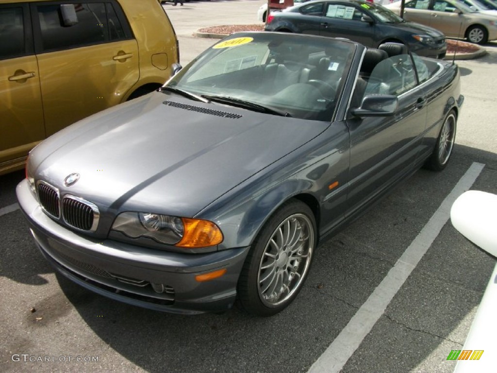 2001 3 Series 330i Convertible - Steel Grey Metallic / Black photo #16