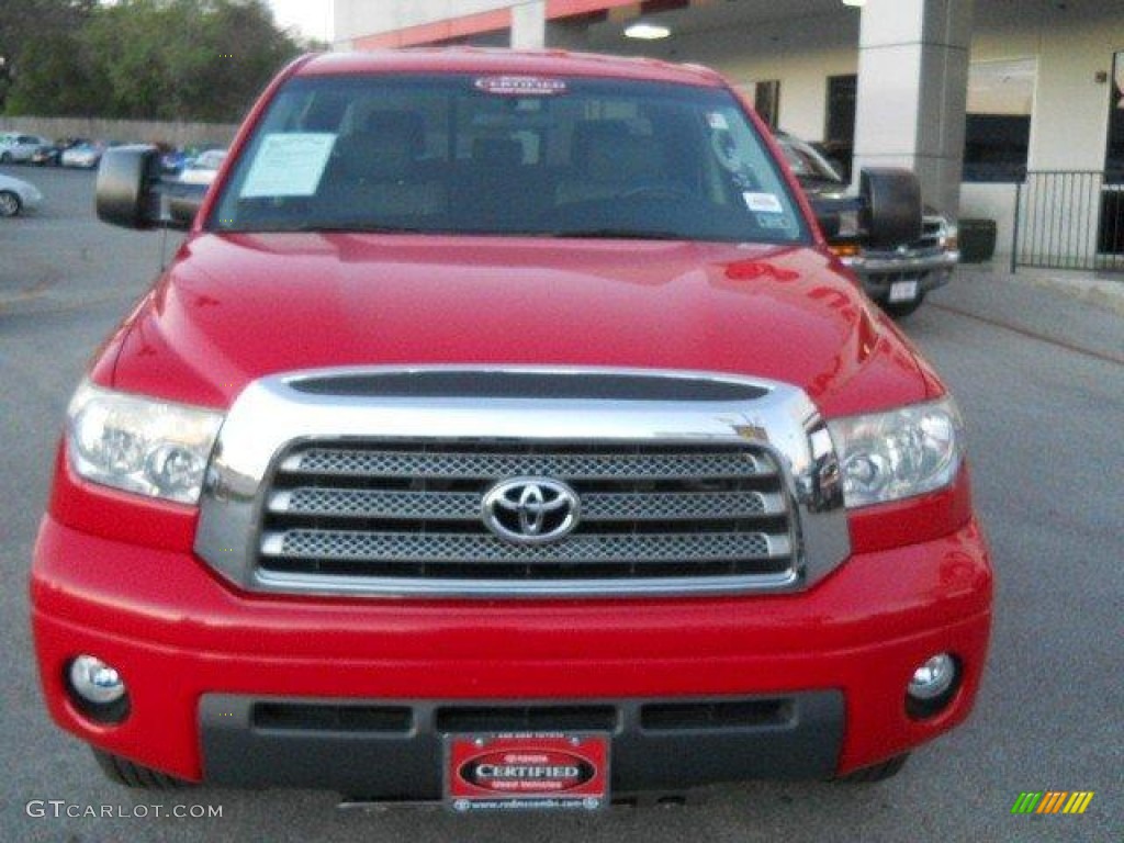2007 Tundra Limited Double Cab - Radiant Red / Graphite Gray photo #2