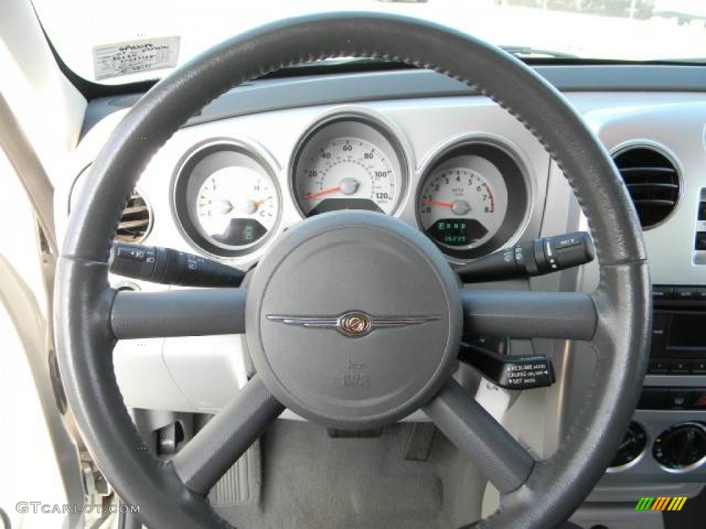 2007 Chrysler PT Cruiser Limited Pastel Slate Gray Steering Wheel Photo #58111859