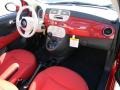 2012 Rosso Brillante (Red) Fiat 500 c cabrio Pop  photo #5