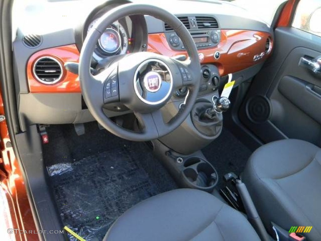 2012 Fiat 500 c cabrio Pop Tessuto Grigio/Nero (Grey/Black) Dashboard Photo #58112114