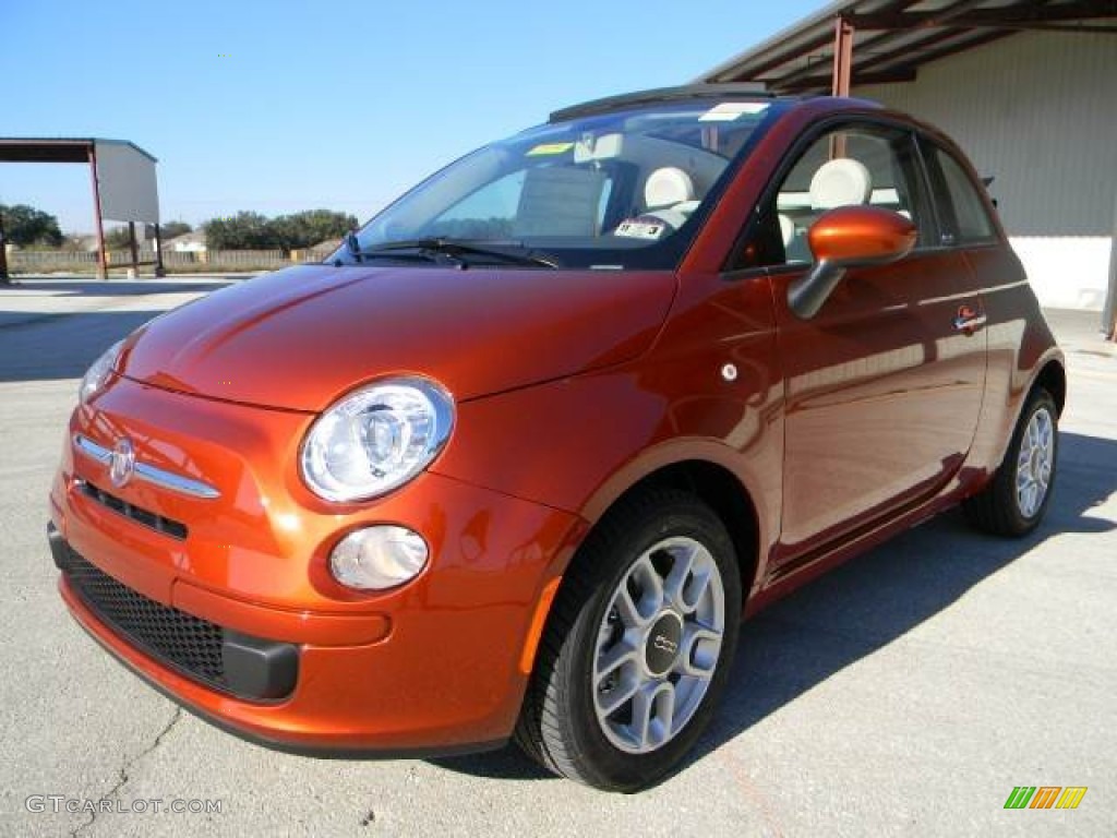 Rame (Copper Orange) 2012 Fiat 500 c cabrio Pop Exterior Photo #58112147