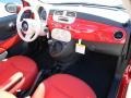 Tessuto Rosso/Avorio (Red/Ivory) 2012 Fiat 500 c cabrio Pop Dashboard