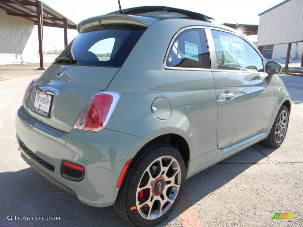 2012 500 Sport - Verde Chiaro (Light Green) / Sport Tessuto Marrone/Nero (Brown/Black) photo #3