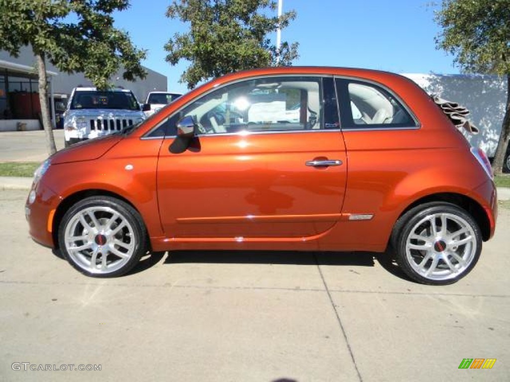 Rame (Copper Orange) 2012 Fiat 500 c cabrio Lounge Exterior Photo #58113644