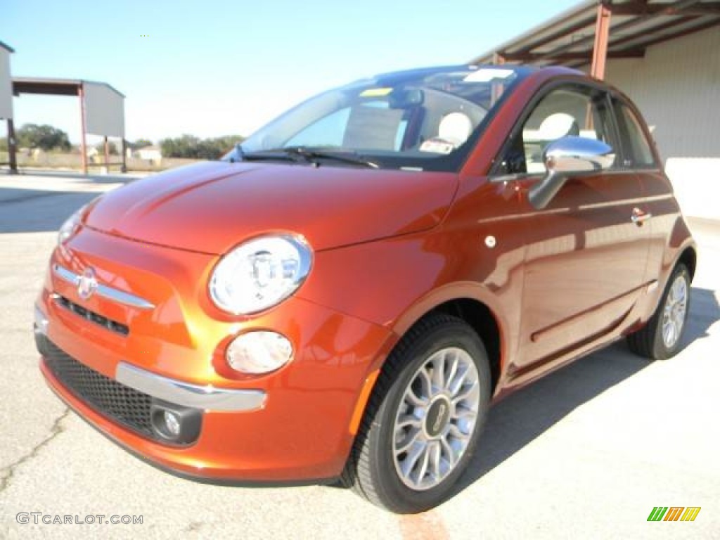 Rame (Copper Orange) 2012 Fiat 500 c cabrio Lounge Exterior Photo #58113728