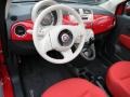 Tessuto Rosso/Avorio (Red/Ivory) 2012 Fiat 500 c cabrio Pop Interior Color