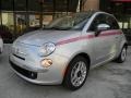 2012 Argento (Silver) Fiat 500 Pink Ribbon Limited Edition  photo #1
