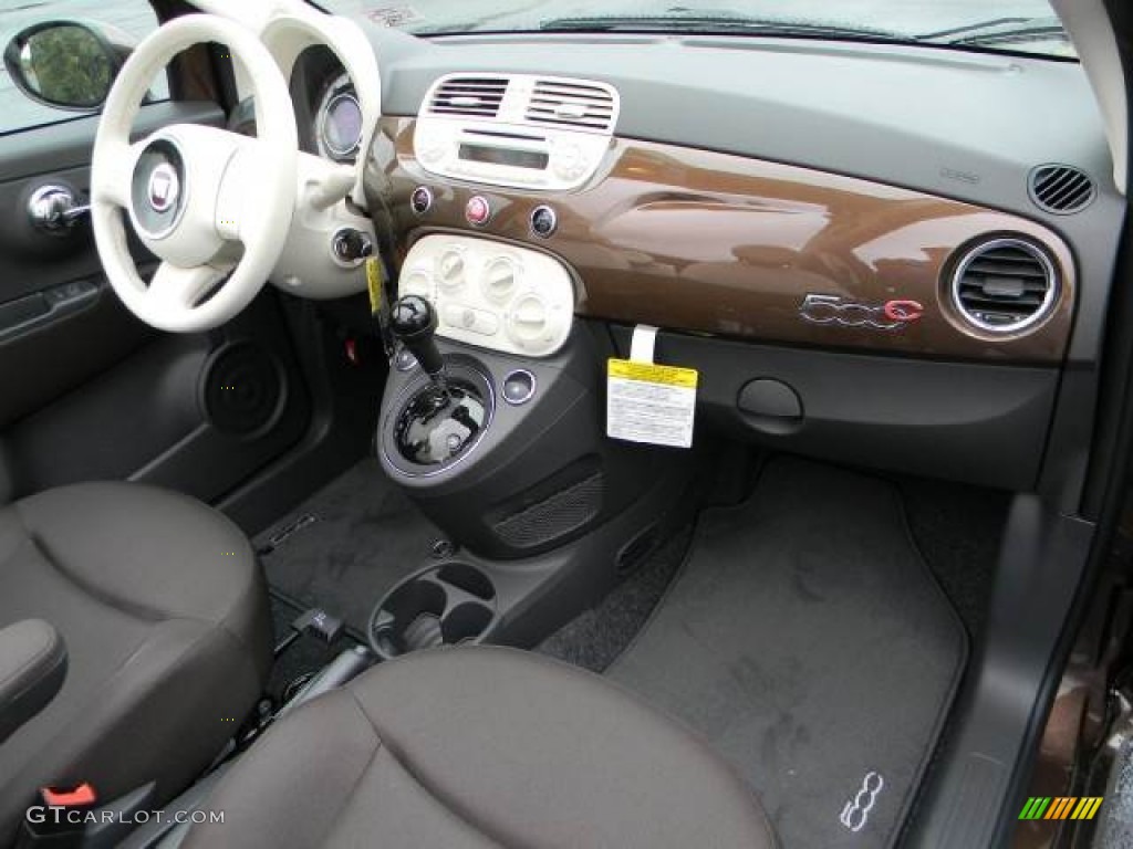 2012 Fiat 500 c cabrio Pop Tessuto Marrone/Avorio (Brown/Ivory) Dashboard Photo #58115618