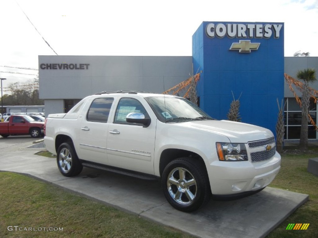 2012 Avalanche LTZ - White Diamond Tricoat / Dark Titanium/Light Titanium photo #1