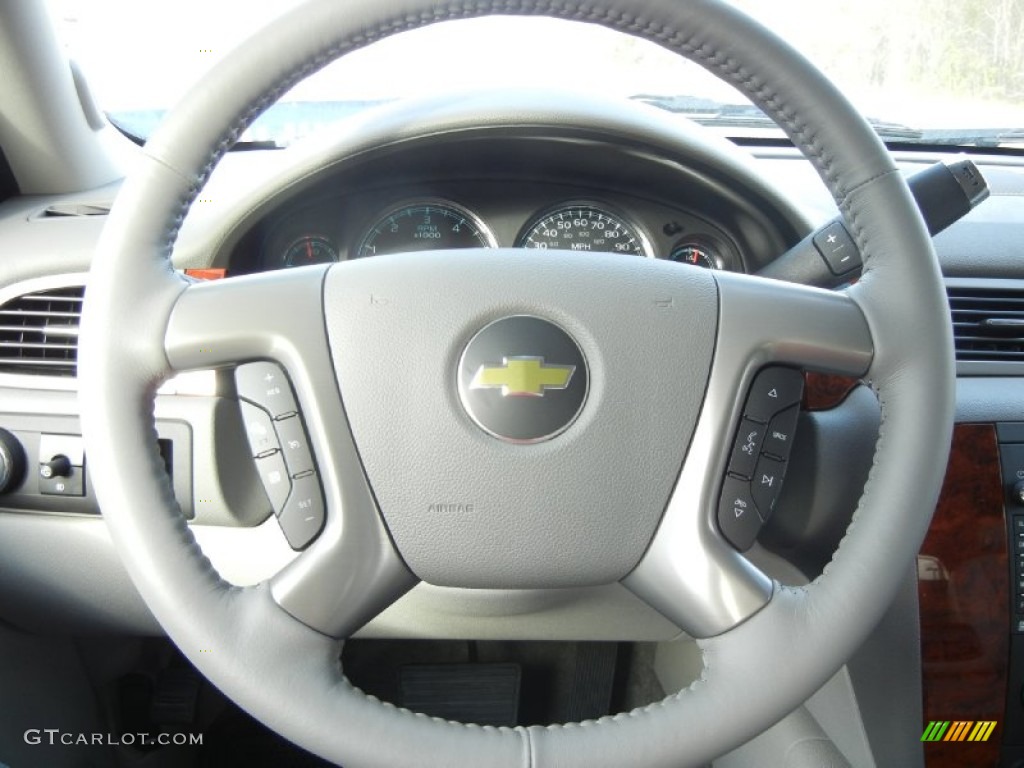 2012 Chevrolet Avalanche LTZ Dark Titanium/Light Titanium Steering Wheel Photo #58117080