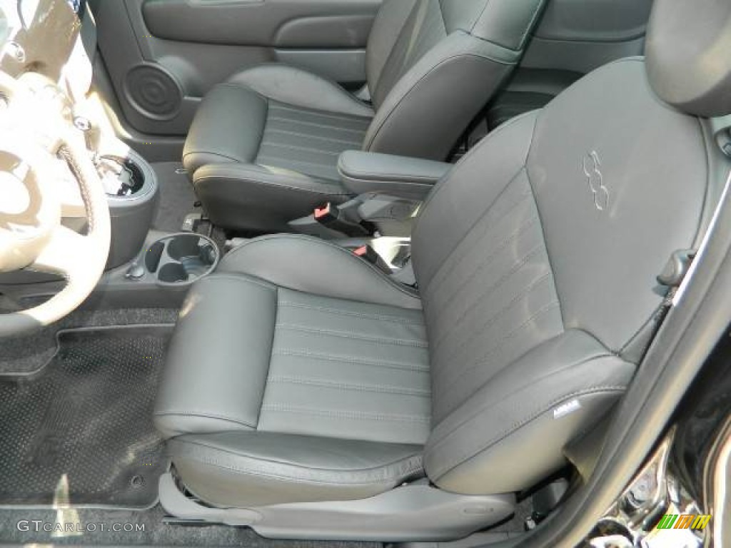 Pelle Nera/Nera (Black/Black) Interior 2012 Fiat 500 c cabrio Lounge Photo #58117460