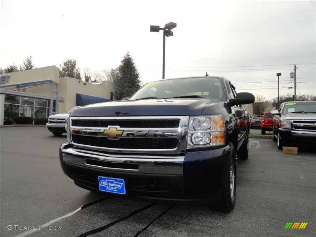 2009 Silverado 1500 LS Crew Cab - Imperial Blue Metallic / Dark Titanium photo #2