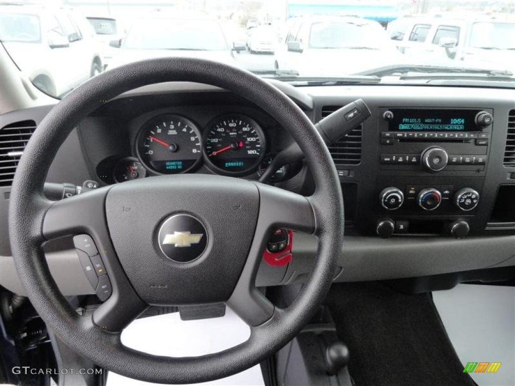 2009 Chevrolet Silverado 1500 LS Crew Cab Dark Titanium Steering Wheel Photo #58117805