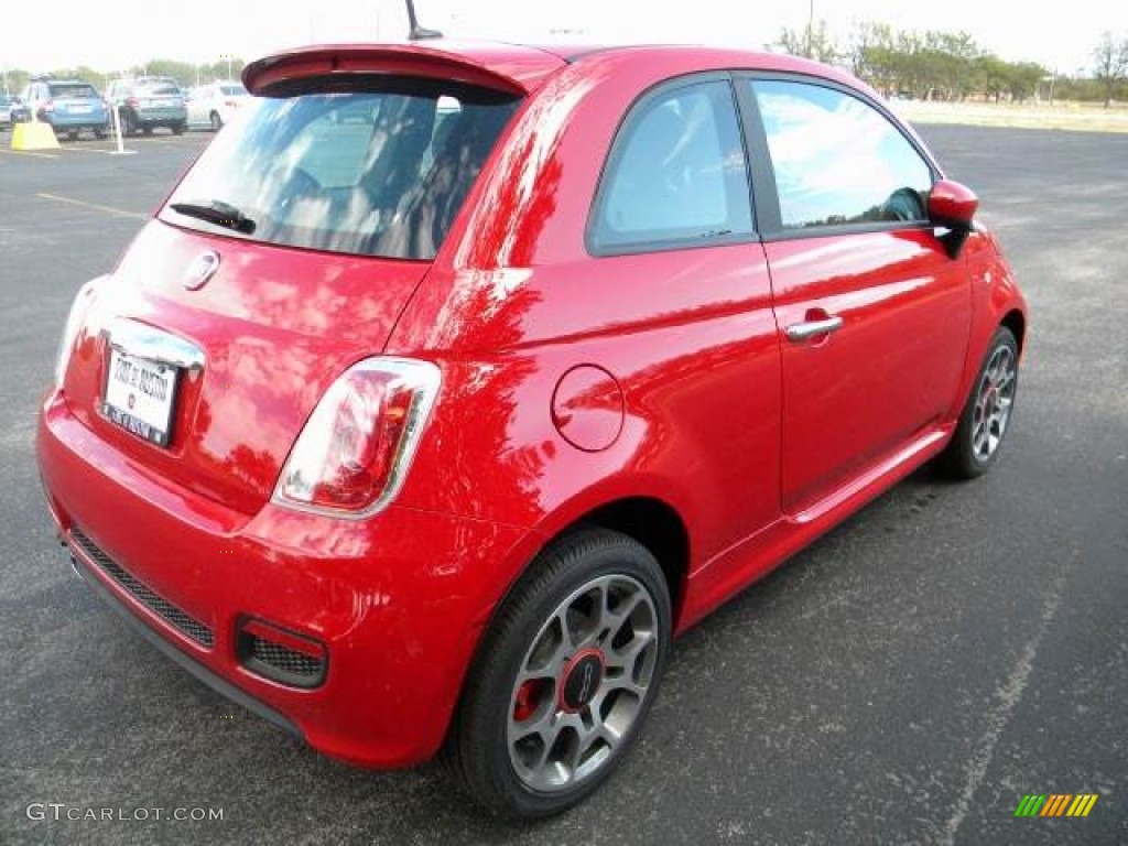 2012 500 Sport - Rosso (Red) / Sport Tessuto Nero/Nero (Black/Black) photo #4