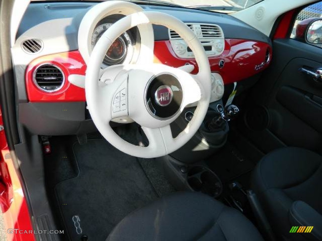 2012 Fiat 500 c cabrio Pop Tessuto Grigio/Avorio (Grey/Ivory) Dashboard Photo #58118594