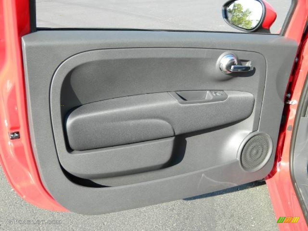 2012 Fiat 500 c cabrio Pop Tessuto Grigio/Avorio (Grey/Ivory) Door Panel Photo #58118603