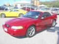 2000 Laser Red Metallic Ford Mustang V6 Convertible  photo #3