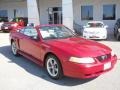 2000 Laser Red Metallic Ford Mustang V6 Convertible  photo #16