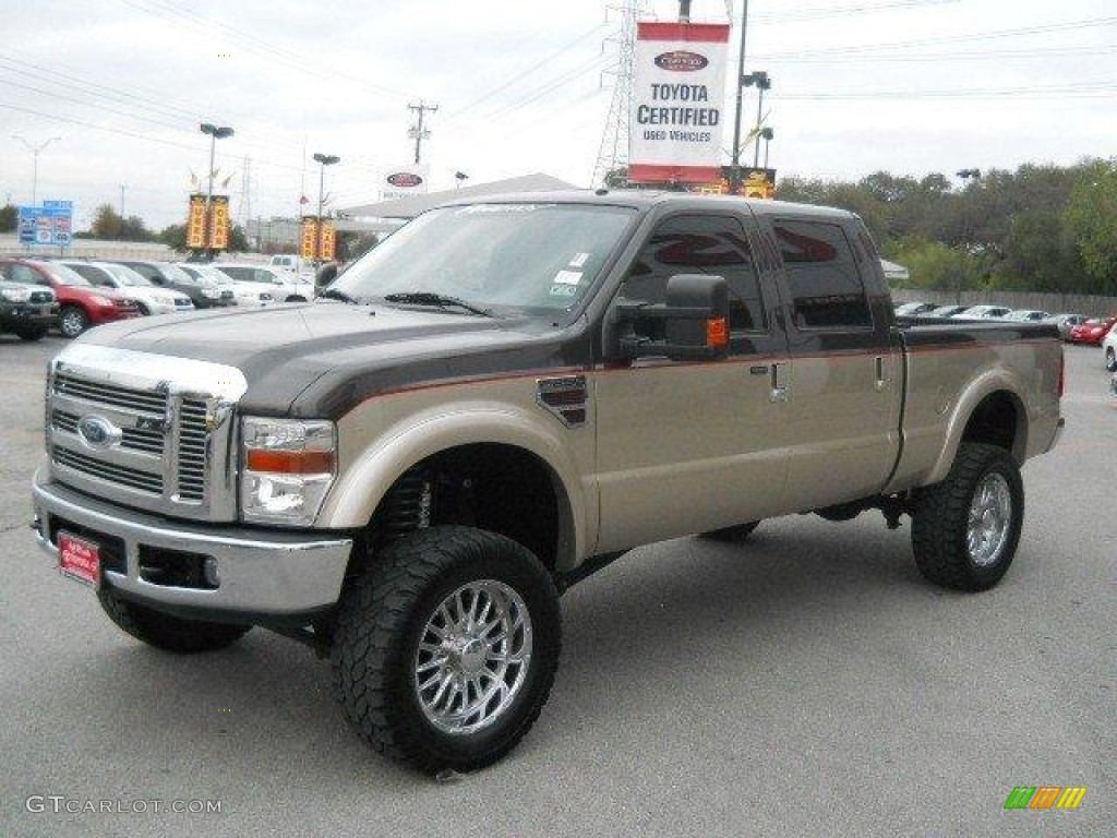 2008 F250 Super Duty Lariat Crew Cab 4x4 - Pueblo Gold Metallic / Camel photo #3