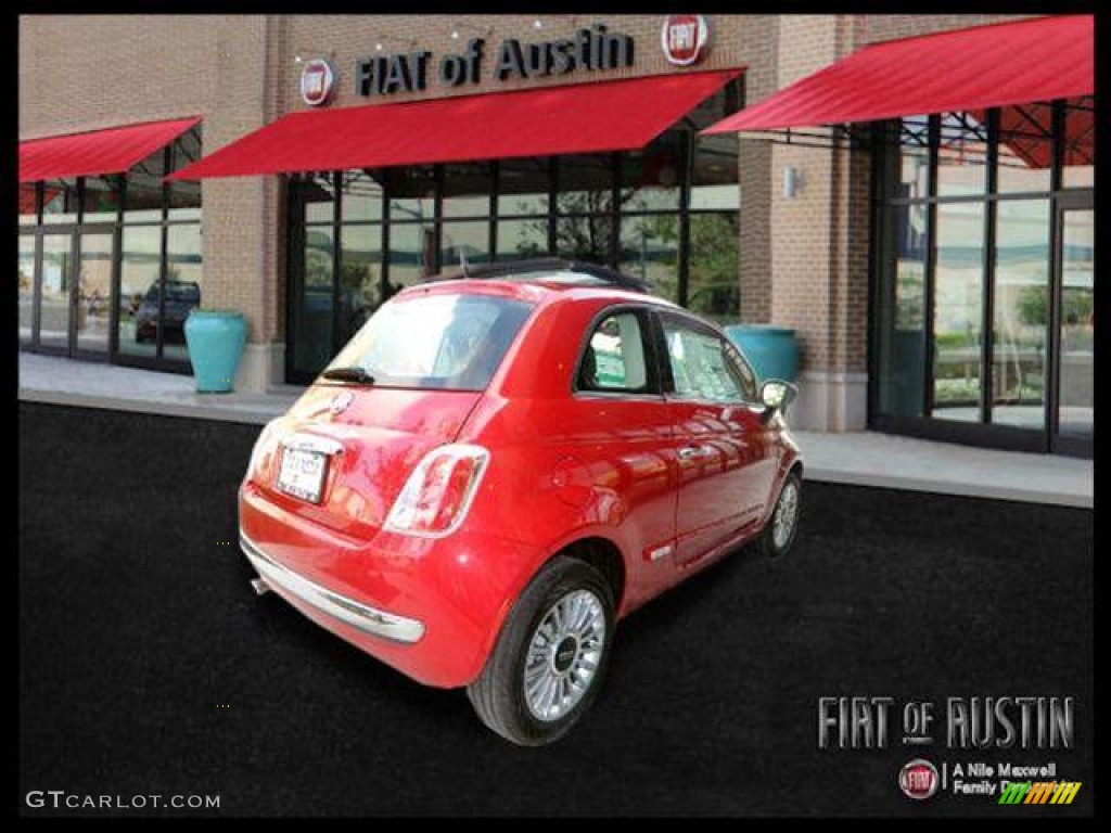 2012 500 Lounge - Rosso Brillante (Red) / Pelle Rosso/Nera (Red/Black) photo #3
