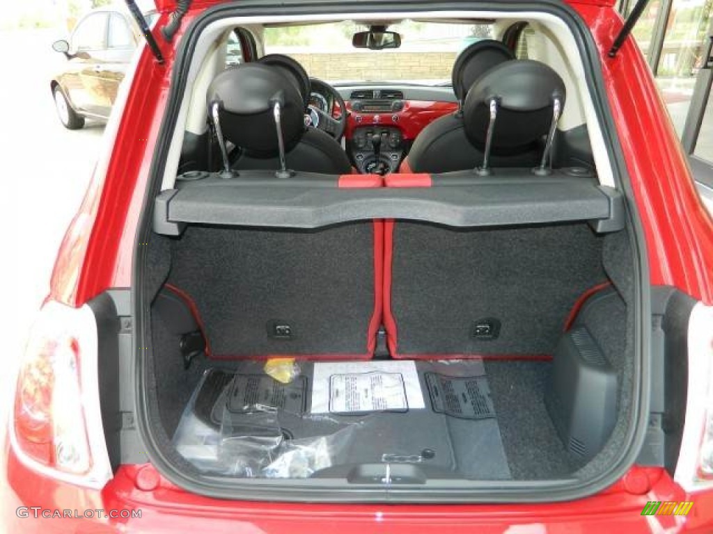 2012 500 Lounge - Rosso Brillante (Red) / Pelle Rosso/Nera (Red/Black) photo #5