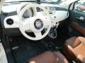 Pelle Marrone/Avorio (Brown/Ivory) 2012 Fiat 500 c cabrio Lounge Dashboard