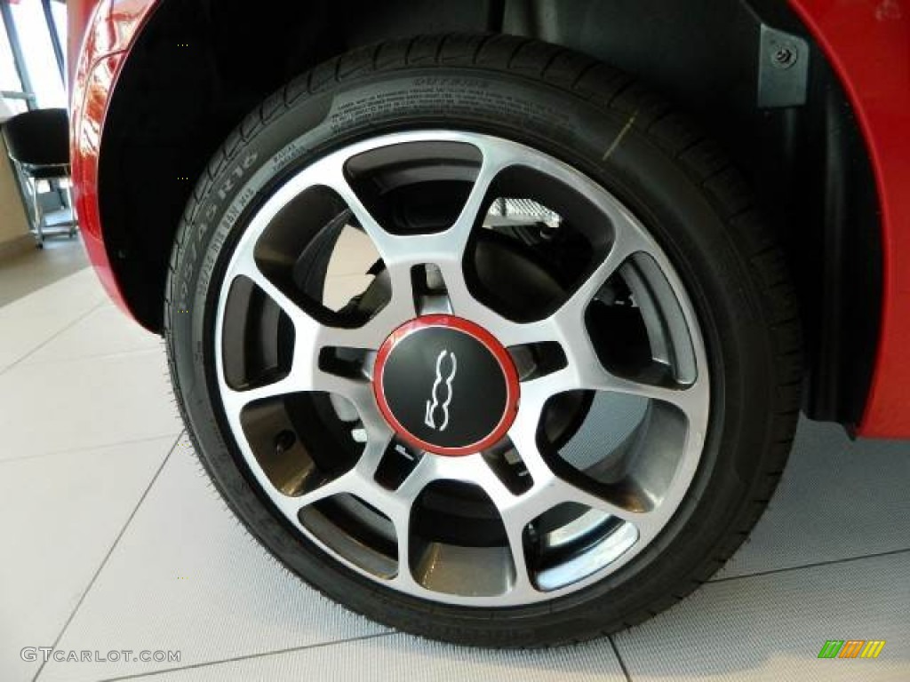 2012 500 c cabrio Pop - Rosso Brillante (Red) / Tessuto Grigio/Nero (Grey/Black) photo #4