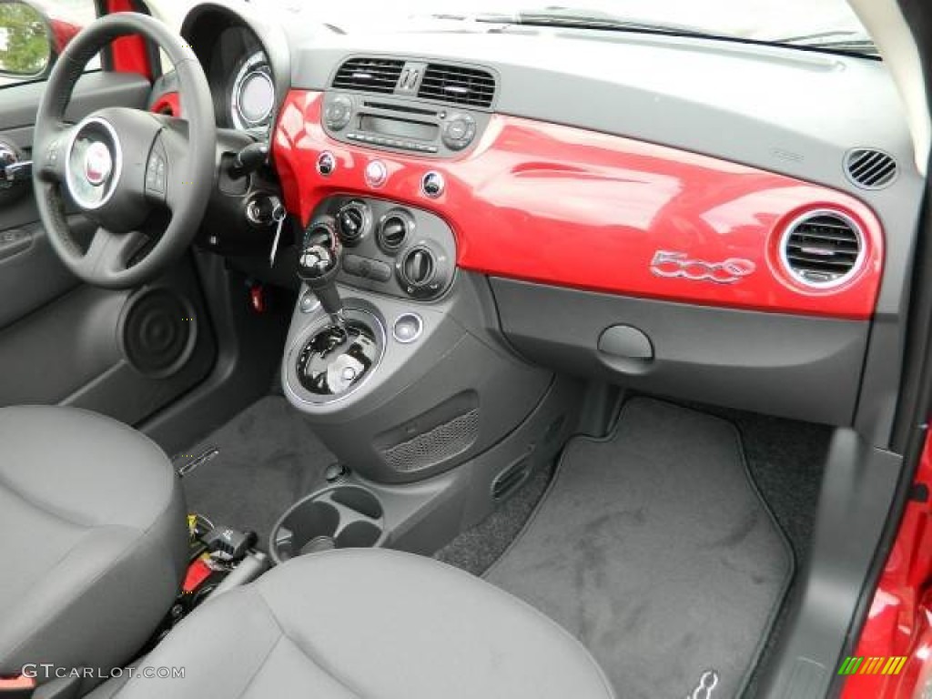 2012 Fiat 500 c cabrio Pop Tessuto Grigio/Nero (Grey/Black) Dashboard Photo #58123199