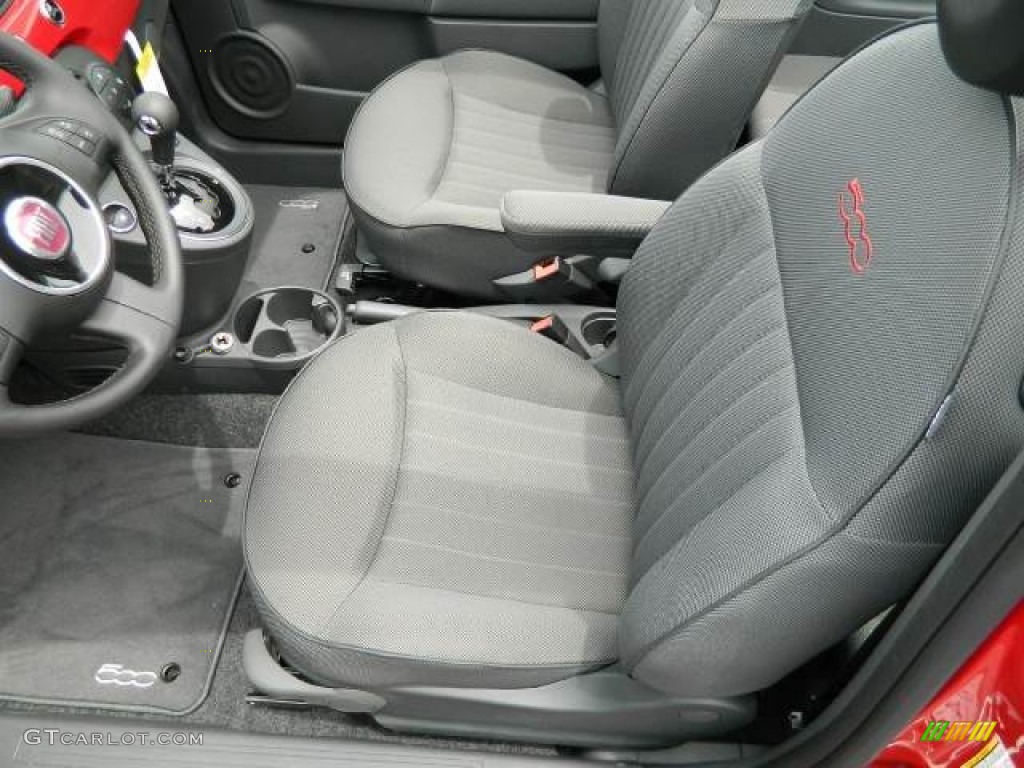 Tessuto Avorio-Nero/Nero (Ivory-Black/Black) Interior 2012 Fiat 500 c cabrio Lounge Photo #58123282