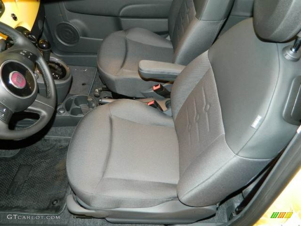 Tessuto Grigio/Nero (Grey/Black) Interior 2012 Fiat 500 c cabrio Pop Photo #58123505