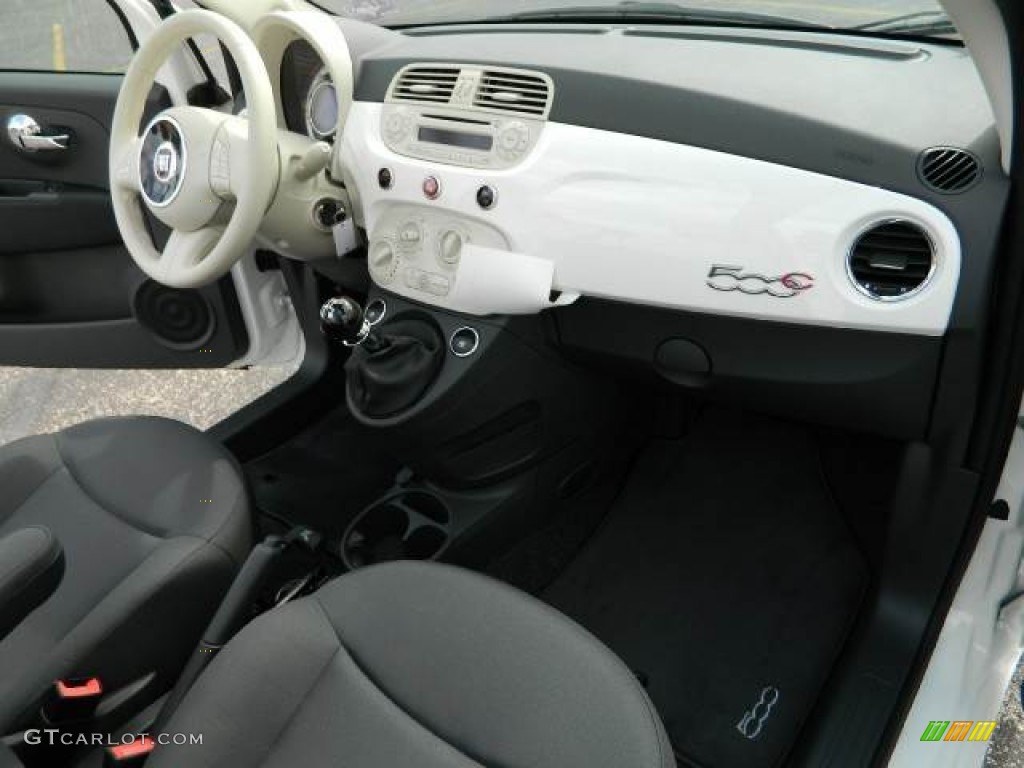 2012 Fiat 500 c cabrio Pop Tessuto Grigio/Avorio (Grey/Ivory) Dashboard Photo #58123691