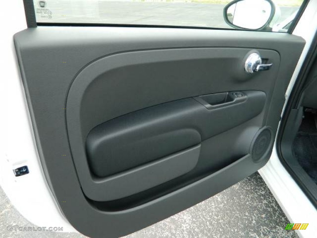 2012 Fiat 500 c cabrio Pop Tessuto Grigio/Avorio (Grey/Ivory) Door Panel Photo #58123705